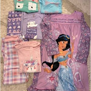 Bundle of 7 pcs girls pajamas